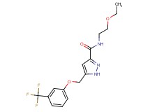 N-(2-ethoxyethyl)-5-{[3-(trifluoromethyl)phenoxy]methyl}-1H-pyrazole-3-carboxamide