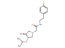 N-[2-(4-fluorophenyl)ethyl]-2-[(3S*,4S*)-3-hydroxy-4-isopropoxypyrrolidin-1-yl]acetamide