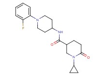 1-cyclopropyl-N-[1-(2-fluorophenyl)-4-piperidinyl]-6-oxo-3-piperidinecarboxamide