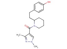 4-(2-{1-[(1,3-dimethyl-1H-pyrazol-4-yl)carbonyl]-2-piperidinyl}ethyl)phenol