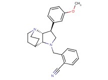 2-{[(2R*,3S*,6R*)-3-(3-methoxyphenyl)-1,5-diazatricyclo[5.2.2.0~2,6~]undec-5-yl]methyl}benzonitrile