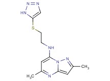 2,5-dimethyl-N-[2-(1H-1,2,3-triazol-5-ylthio)ethyl]pyrazolo[1,5-a]pyrimidin-7-amine