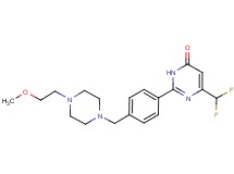 6-(difluoromethyl)-2-(4-{[4-(2-methoxyethyl)-1-piperazinyl]methyl}phenyl)-4(3H)-pyrimidinone