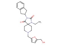 3-(2,3-dihydro-1H-inden-2-yl)-1-ethyl-8-{[5-(hydroxymethyl)-2-furyl]methyl}-1,3,8-triazaspiro[4.5]decane-2,4-dione