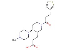 3-{(3R*,4S*)-4-(4-methylpiperazin-1-yl)-1-[3-(3-thienyl)propanoyl]piperidin-3-yl}propanoic acid