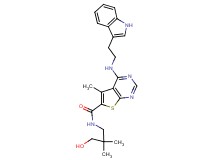 N-(3-hydroxy-2,2-dimethylpropyl)-4-{[2-(1H-indol-3-yl)ethyl]amino}-5-methylthieno[2,3-d]pyrimidine-6-carboxamide