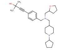4-(4-{[[(1-cyclopentyl-4-piperidinyl)methyl](tetrahydro-2-furanylmethyl)amino]methyl}phenyl)-2-methyl-3-butyn-2-ol