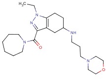 3-(1-azepanylcarbonyl)-1-ethyl-N-[3-(4-morpholinyl)propyl]-4,5,6,7-tetrahydro-1H-indazol-5-amine