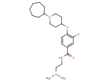 3-chloro-4-[(1-cycloheptyl-4-piperidinyl)oxy]-N-[2-(dimethylamino)ethyl]benzamide
