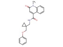 1-methyl-2-oxo-N-{[1-(phenoxymethyl)cyclopropyl]methyl}-1,2-dihydroquinoline-4-carboxamide