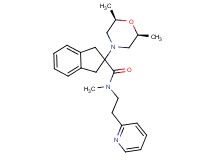 2-[(2R*,6S*)-2,6-dimethyl-4-morpholinyl]-N-methyl-N-[2-(2-pyridinyl)ethyl]-2-indanecarboxamide