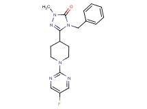 4-benzyl-5-[1-(5-fluoropyrimidin-2-yl)piperidin-4-yl]-2-methyl-2,4-dihydro-3H-1,2,4-triazol-3-one