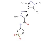 N-(1,1-dioxido-2,3-dihydro-3-thienyl)-1,1',3',5'-tetramethyl-1H,1'H-3,4'-bipyrazole-5-carboxamide