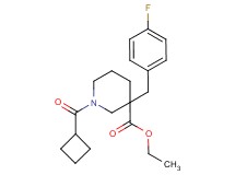ethyl 1-(cyclobutylcarbonyl)-3-(4-fluorobenzyl)-3-piperidinecarboxylate
