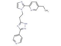 5-ethyl-2-{1-[2-(3-pyridin-4-yl-1H-1,2,4-triazol-5-yl)ethyl]-1H-imidazol-2-yl}pyridine