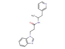 3-(1H-benzimidazol-1-yl)-N-(1-methyl-2-pyridin-3-ylethyl)propanamide