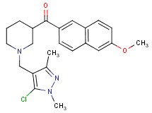 {1-[(5-chloro-1,3-dimethyl-1H-pyrazol-4-yl)methyl]-3-piperidinyl}(6-methoxy-2-naphthyl)methanone