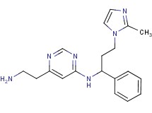 6-(2-aminoethyl)-N-[3-(2-methyl-1H-imidazol-1-yl)-1-phenylpropyl]pyrimidin-4-amine