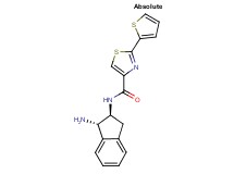 N-[(1S,2S)-1-amino-2,3-dihydro-1H-inden-2-yl]-2-(2-thienyl)-1,3-thiazole-4-carboxamide hydrochloride