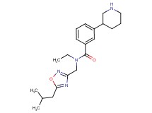N-ethyl-N-[(5-isobutyl-1,2,4-oxadiazol-3-yl)methyl]-3-piperidin-3-ylbenzamide