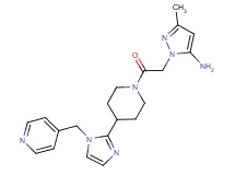 3-methyl-1-(2-oxo-2-{4-[1-(pyridin-4-ylmethyl)-1H-imidazol-2-yl]piperidin-1-yl}ethyl)-1H-pyrazol-5-amine