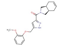 (3aR*,7aS*)-2-({5-[(2-methoxyphenoxy)methyl]-1H-pyrazol-3-yl}carbonyl)-2,3,3a,4,7,7a-hexahydro-1H-isoindole