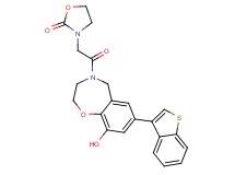 3-{2-[7-(1-benzothien-3-yl)-9-hydroxy-2,3-dihydro-1,4-benzoxazepin-4(5H)-yl]-2-oxoethyl}-1,3-oxazolidin-2-one