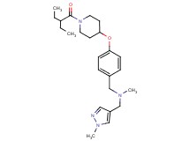 (4-{[1-(2-ethylbutanoyl)-4-piperidinyl]oxy}benzyl)methyl[(1-methyl-1H-pyrazol-4-yl)methyl]amine
