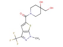 4-(hydroxymethyl)-1-{[1-methyl-3-(trifluoromethyl)-1H-thieno[2,3-c]pyrazol-5-yl]carbonyl}piperidin-4-ol