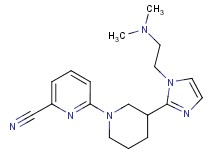 6-(3-{1-[2-(dimethylamino)ethyl]-1H-imidazol-2-yl}-1-piperidinyl)-2-pyridinecarbonitrile