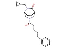 (1S*,5R*)-6-(cyclopropylmethyl)-3-(5-phenylpentanoyl)-3,6-diazabicyclo[3.2.2]nonan-7-one