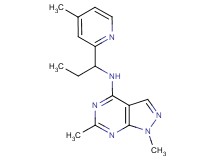 1,6-dimethyl-N-[1-(4-methyl-2-pyridinyl)propyl]-1H-pyrazolo[3,4-d]pyrimidin-4-amine