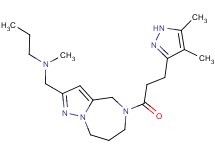 ({5-[3-(4,5-dimethyl-1H-pyrazol-3-yl)propanoyl]-5,6,7,8-tetrahydro-4H-pyrazolo[1,5-a][1,4]diazepin-2-yl}methyl)methyl(propyl)amine