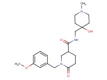 N-[(4-hydroxy-1-methyl-4-piperidinyl)methyl]-1-(3-methoxybenzyl)-6-oxo-3-piperidinecarboxamide