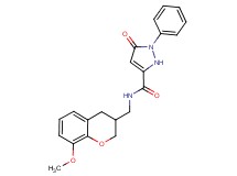 N-[(8-methoxy-3,4-dihydro-2H-chromen-3-yl)methyl]-5-oxo-1-phenyl-2,5-dihydro-1H-pyrazole-3-carboxamide