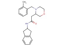 N-(2,3-dihydro-1H-inden-2-yl)-2-[4-(2-methylbenzyl)-3-morpholinyl]acetamide