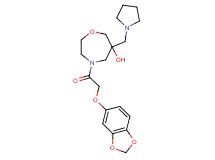 4-[(1,3-benzodioxol-5-yloxy)acetyl]-6-(pyrrolidin-1-ylmethyl)-1,4-oxazepan-6-ol