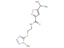 5-isopropyl-N-{2-[(1-methyl-1H-tetrazol-5-yl)thio]ethyl}-3-isoxazolecarboxamide