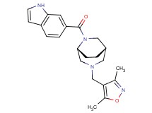 (1S*,5R*)-3-[(3,5-dimethylisoxazol-4-yl)methyl]-6-(1H-indol-6-ylcarbonyl)-3,6-diazabicyclo[3.2.2]nonane
