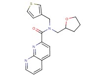 N-(tetrahydrofuran-2-ylmethyl)-N-(3-thienylmethyl)-1,8-naphthyridine-2-carboxamide