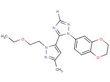 1-(2,3-dihydro-1,4-benzodioxin-6-yl)-5-[1-(2-ethoxyethyl)-3-methyl-1H-pyrazol-5-yl]-1H-1,2,4-triazole