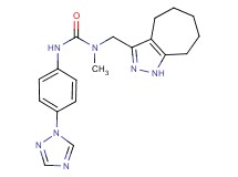 N-(1,4,5,6,7,8-hexahydrocyclohepta[c]pyrazol-3-ylmethyl)-N-methyl-N'-[4-(1H-1,2,4-triazol-1-yl)phenyl]urea