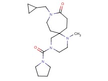 9-(cyclopropylmethyl)-1-methyl-4-(pyrrolidin-1-ylcarbonyl)-1,4,9-triazaspiro[5.6]dodecan-10-one
