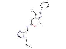2-(3,5-dimethyl-1-phenyl-1H-pyrazol-4-yl)-N-[(4-propyl-4H-1,2,4-triazol-3-yl)methyl]acetamide