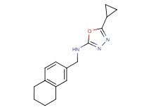 5-cyclopropyl-N-(5,6,7,8-tetrahydronaphthalen-2-ylmethyl)-1,3,4-oxadiazol-2-amine