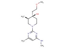 (3R*,4R*)-4-(2-methoxyethyl)-3-methyl-1-[4-methyl-6-(methylamino)-2-pyrimidinyl]-4-piperidinol