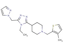 4-[4-ethyl-5-(1H-pyrazol-1-ylmethyl)-4H-1,2,4-triazol-3-yl]-1-[(3-methyl-2-thienyl)methyl]piperidine