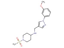N-{[1-(3-methoxyphenyl)-1H-pyrazol-4-yl]methyl}-1-(methylsulfonyl)piperidin-4-amine