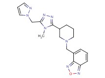 4-({3-[4-methyl-5-(1H-pyrazol-1-ylmethyl)-4H-1,2,4-triazol-3-yl]piperidin-1-yl}methyl)-2,1,3-benzoxadiazole