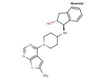 (1R,2R)-1-{[1-(6-methylthieno[2,3-d]pyrimidin-4-yl)piperidin-4-yl]amino}indan-2-ol